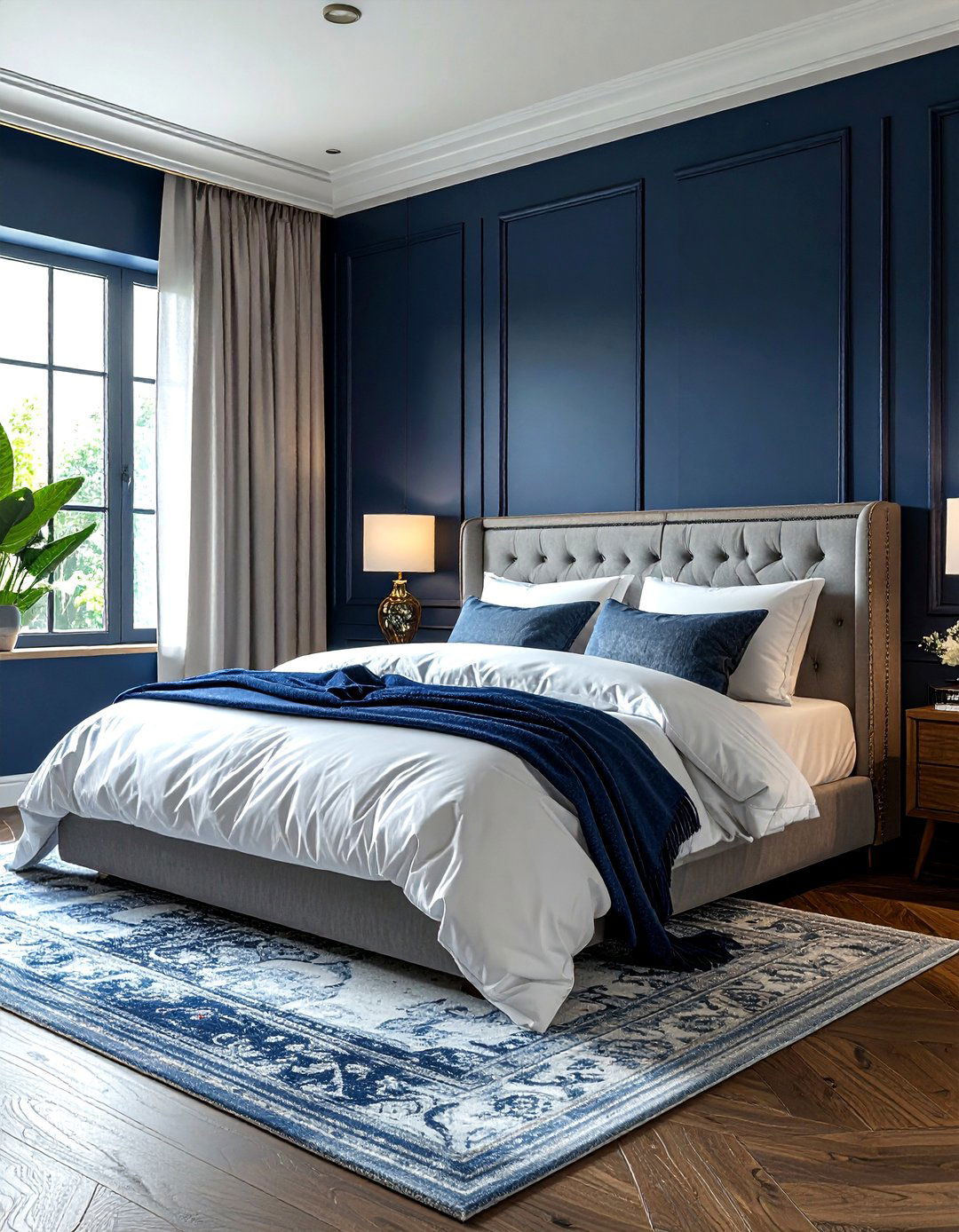 Navy Blue Bedroom - 30 elegant bedroom ideas