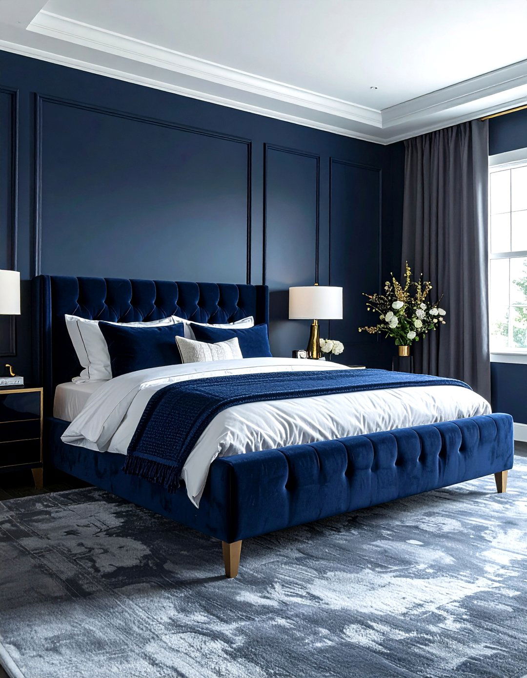 Navy Blue Bedroom - 30 blue bedroom decor ideas