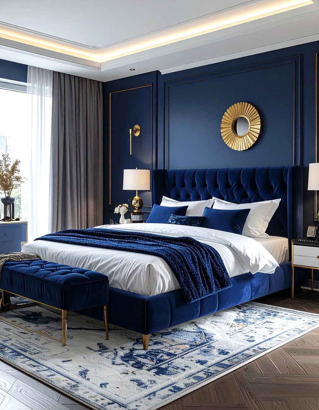 Navy Blue Bedroom - 30 blue bedroom ideas