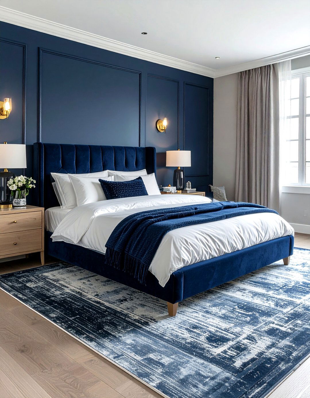 Navy Blue Bedroom Wall - 30 bedroom accent color ideas