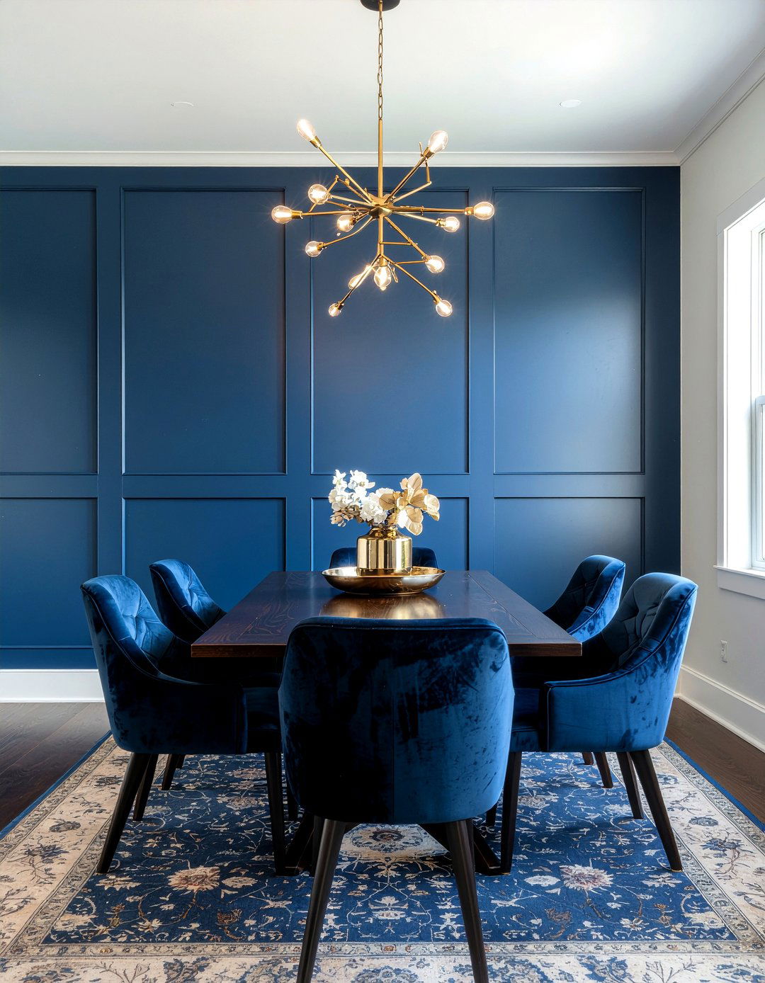 Navy Blue Board And Batten Wall - 30 dining room board and batten ideas