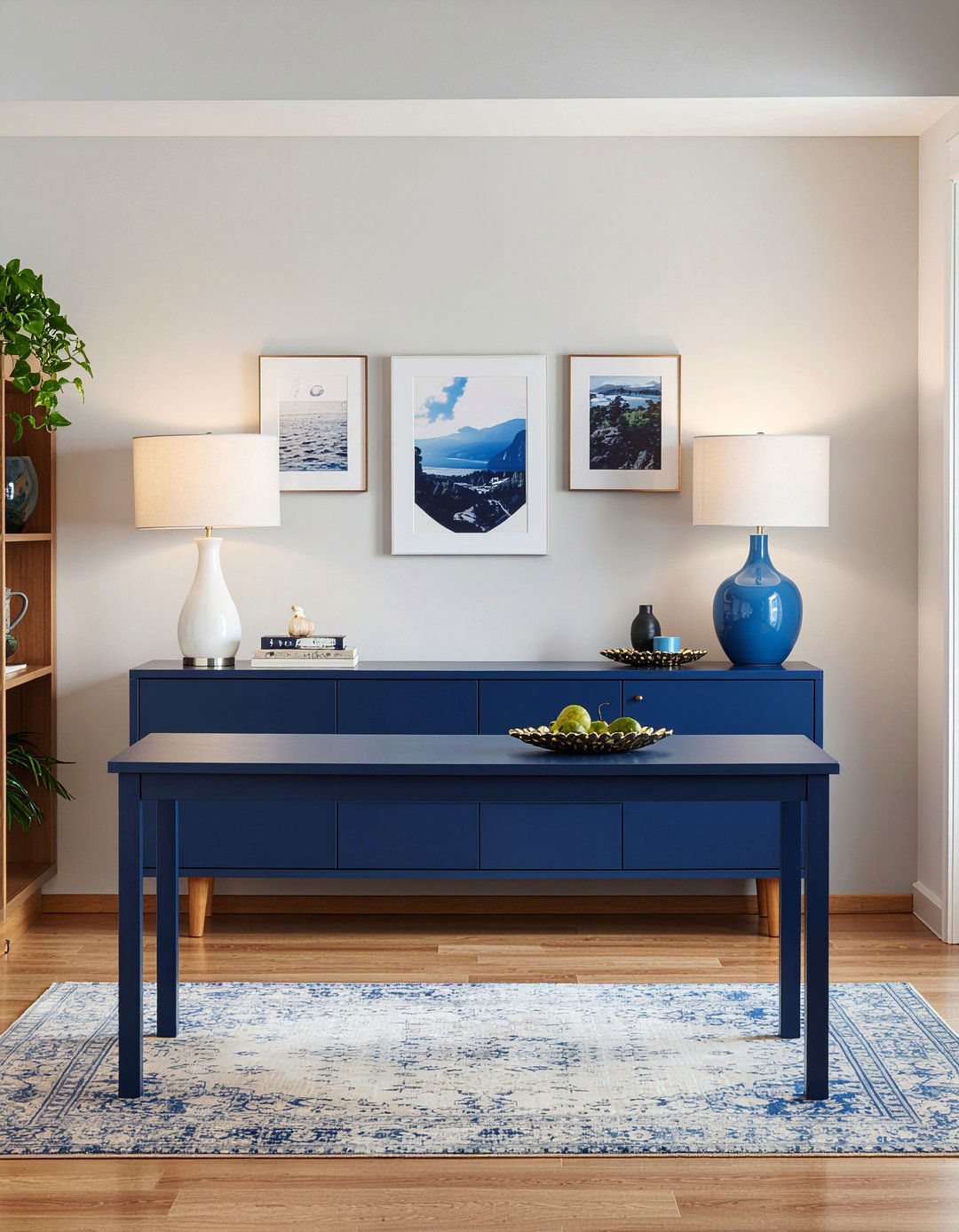 Navy Blue Buffet Table - 30 navy dining room ideas