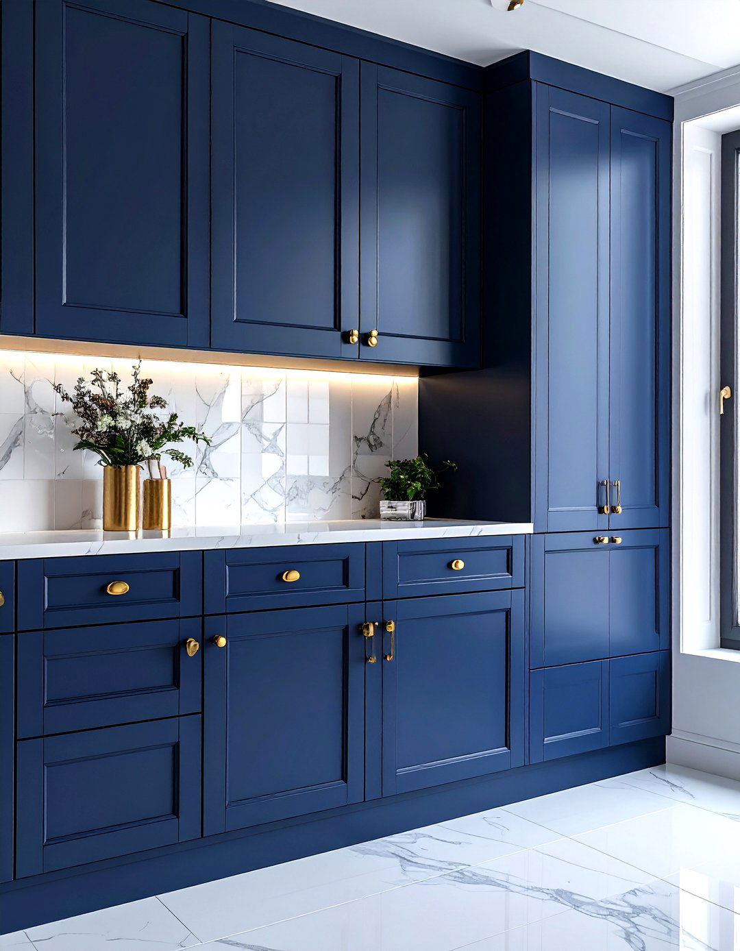 Navy Blue Cabinet - 30 dining room cabinet ideas