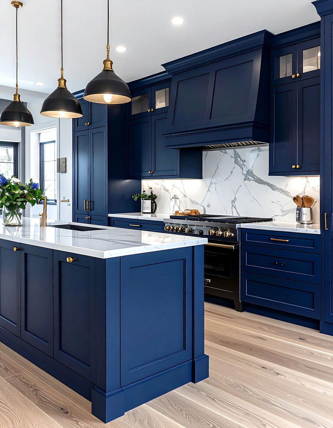 Navy Blue Cabinetry - 30 English country kitchen ideas