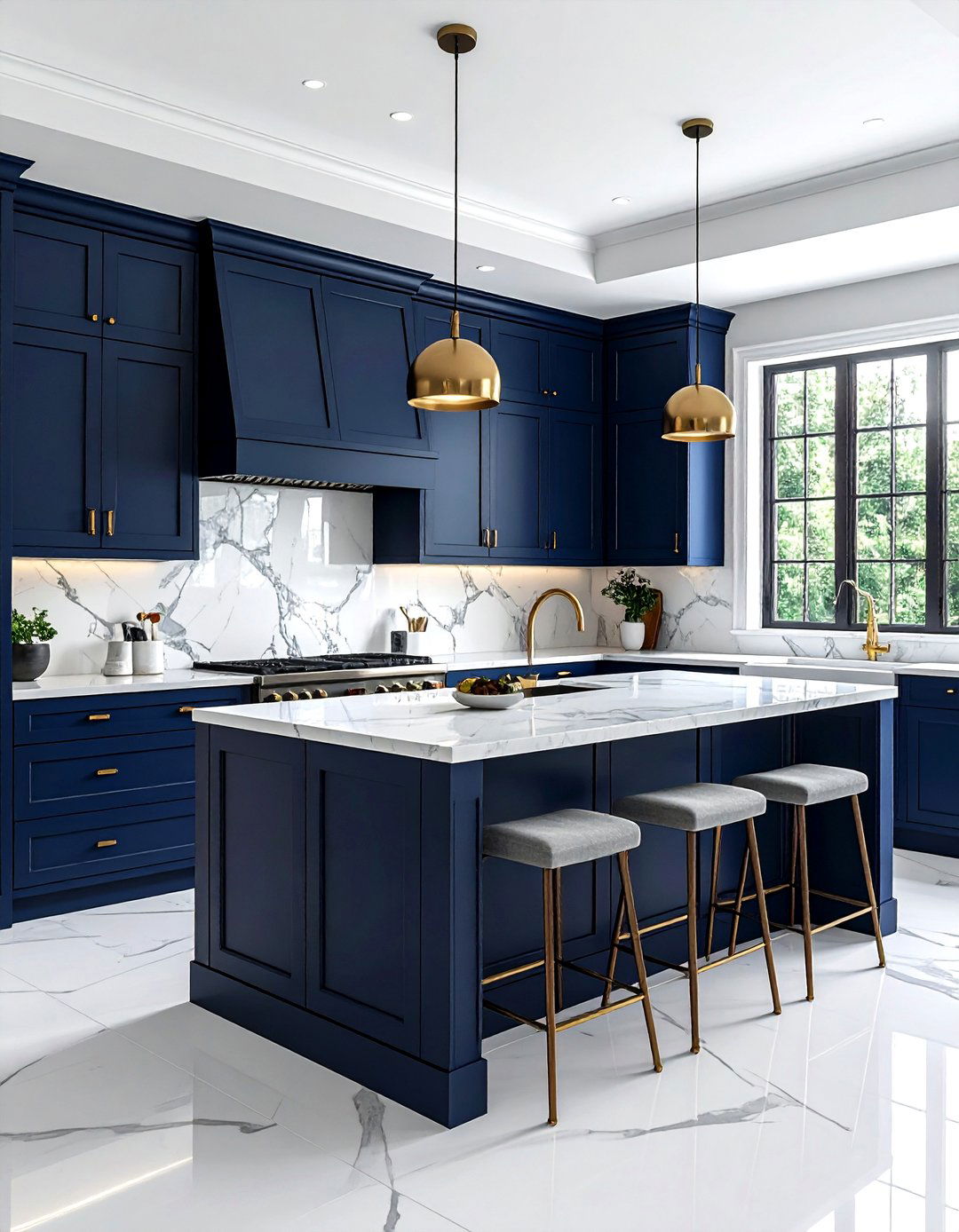 Navy Blue Cabinets - 30 ultimate kitchen ideas