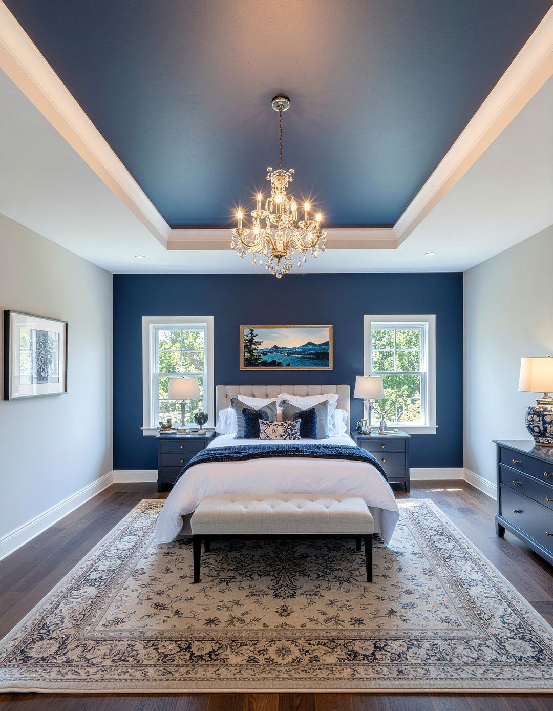 Navy Blue Ceiling Bedroom - 30 bedroom navy walls