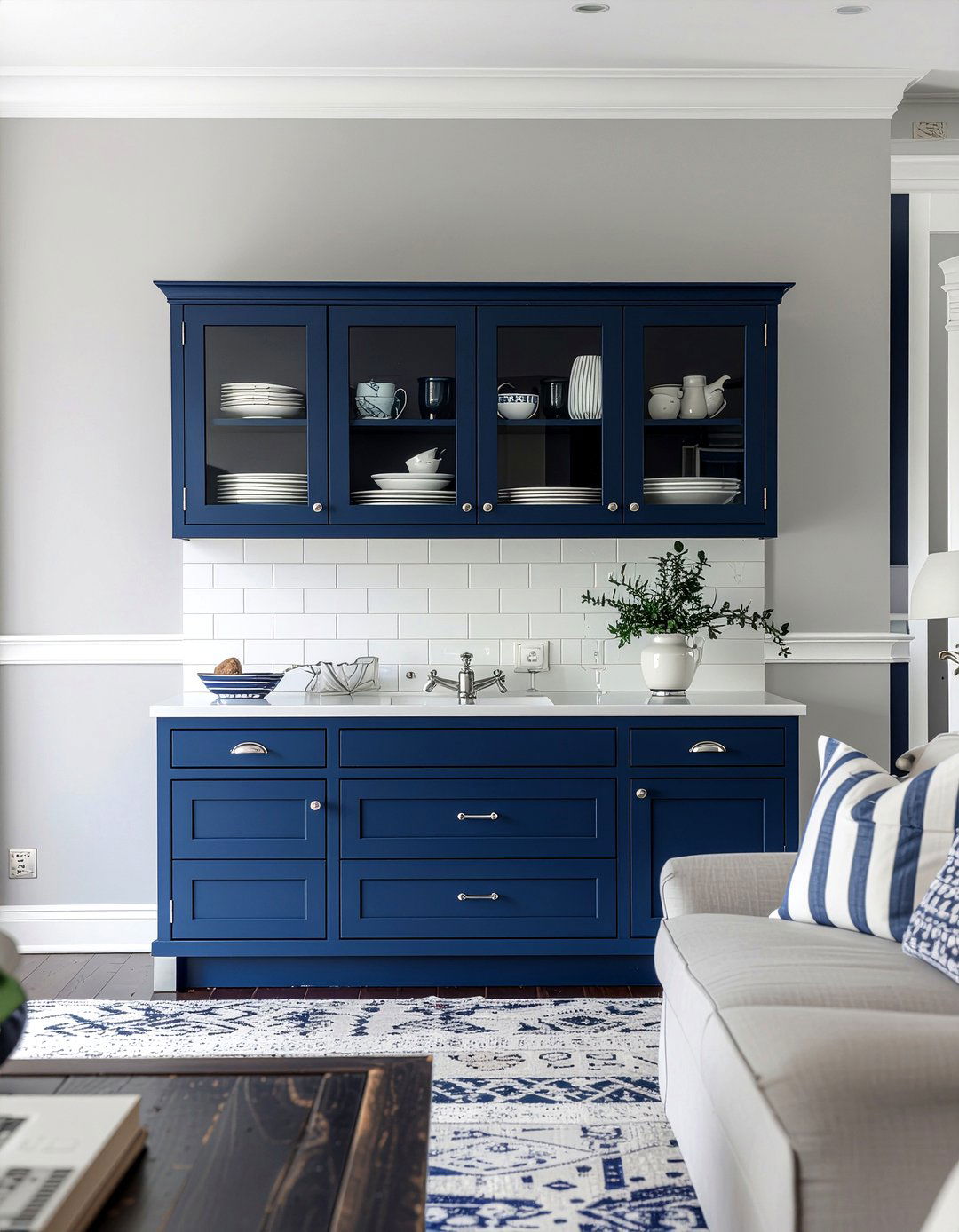Navy Blue China Cabinet - 30 living room china cabinet ideas