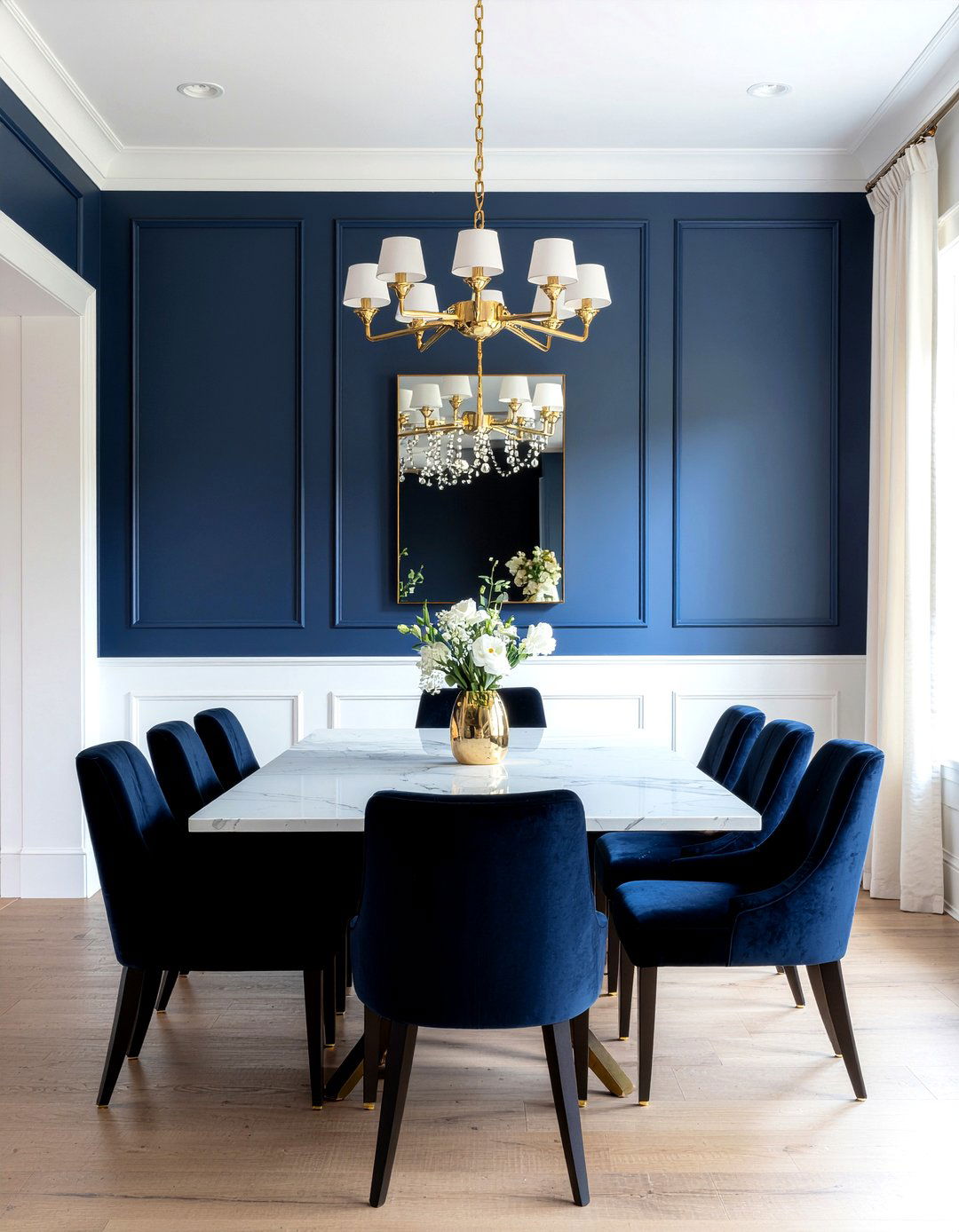 Navy Blue Coastal Dining Room Decor - 30 beach house dining room ideas