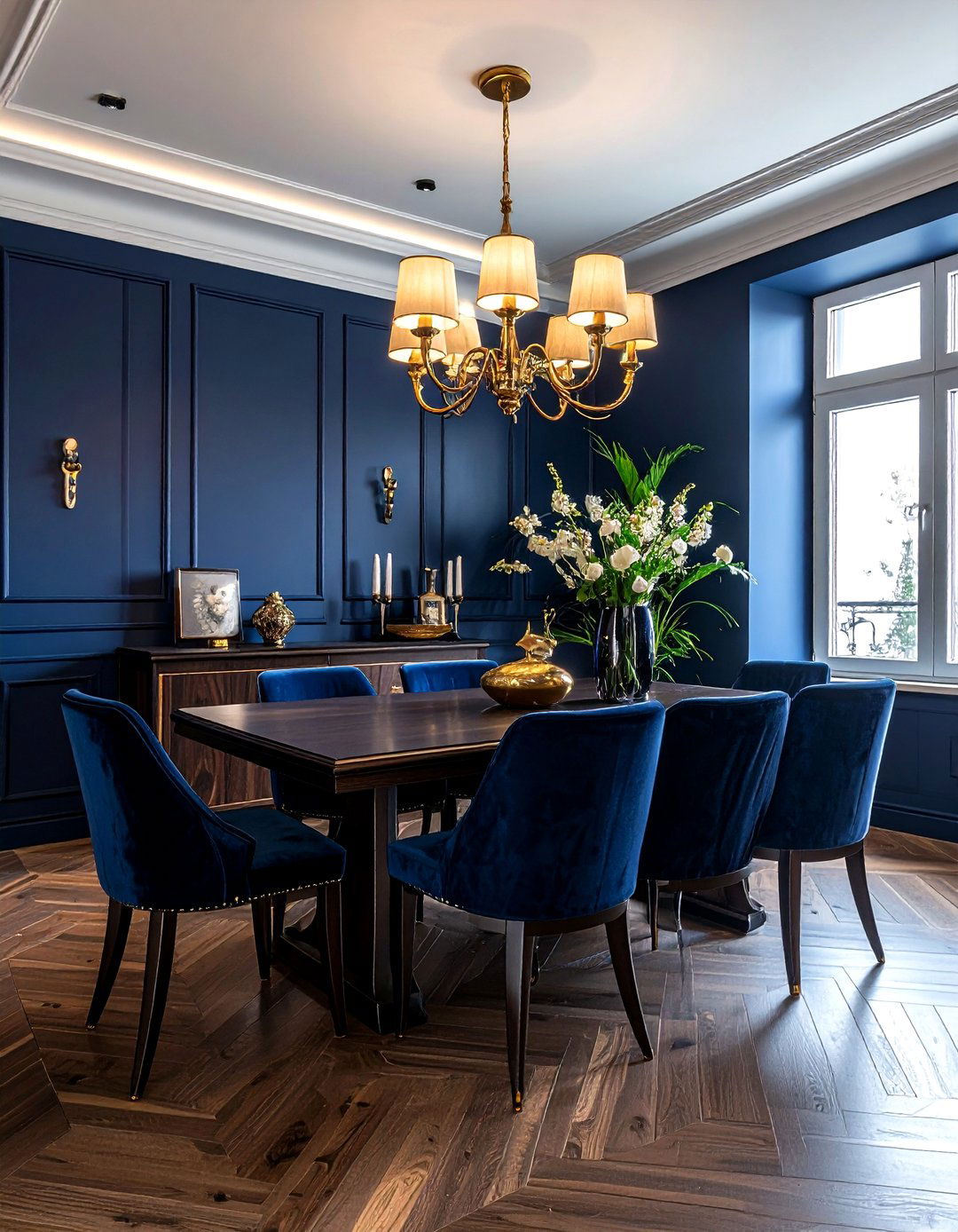 Navy Blue Dining Room - 30 peaceful dining room ideas