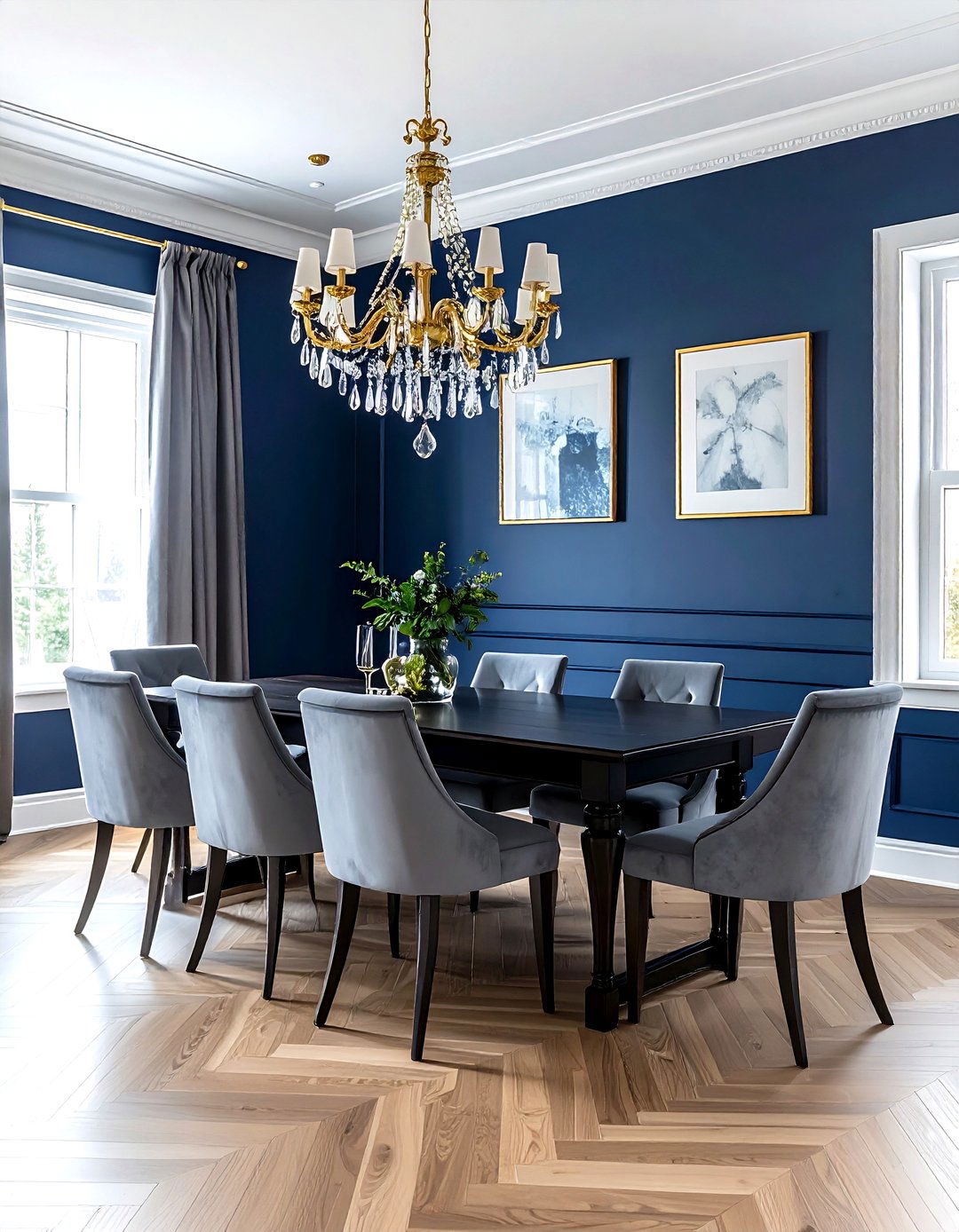 Navy Blue Dining Room - 30 cool blue dining room ideas