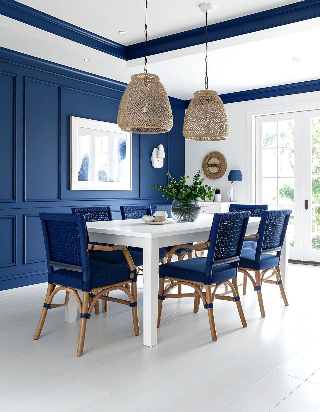 Navy Blue Dining Room Molding - 30 dining room crown molding ideas