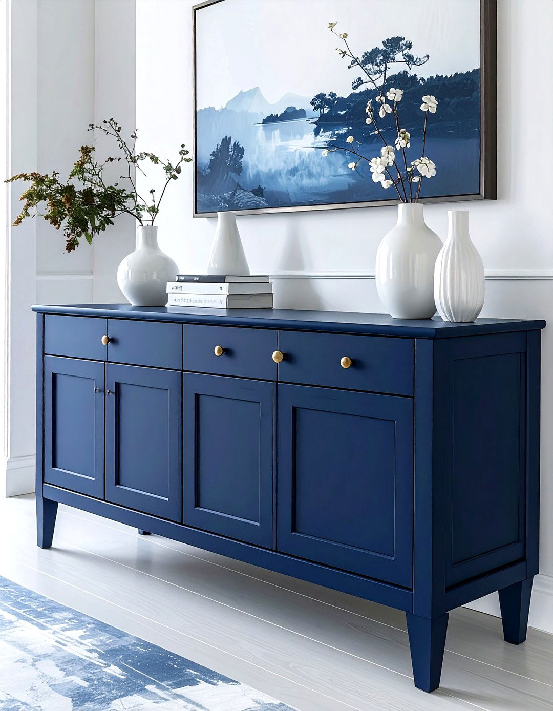 Navy Blue Dining Room Sideboard - 30 dining room buffet ideas