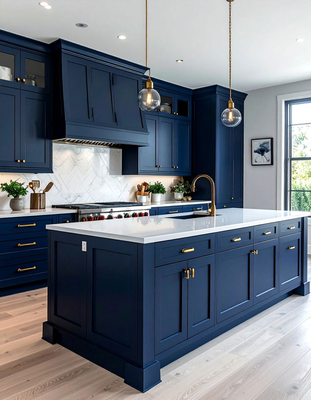 Navy Blue Farmhouse Cabinets - 30 farmhouse kitchen ideas