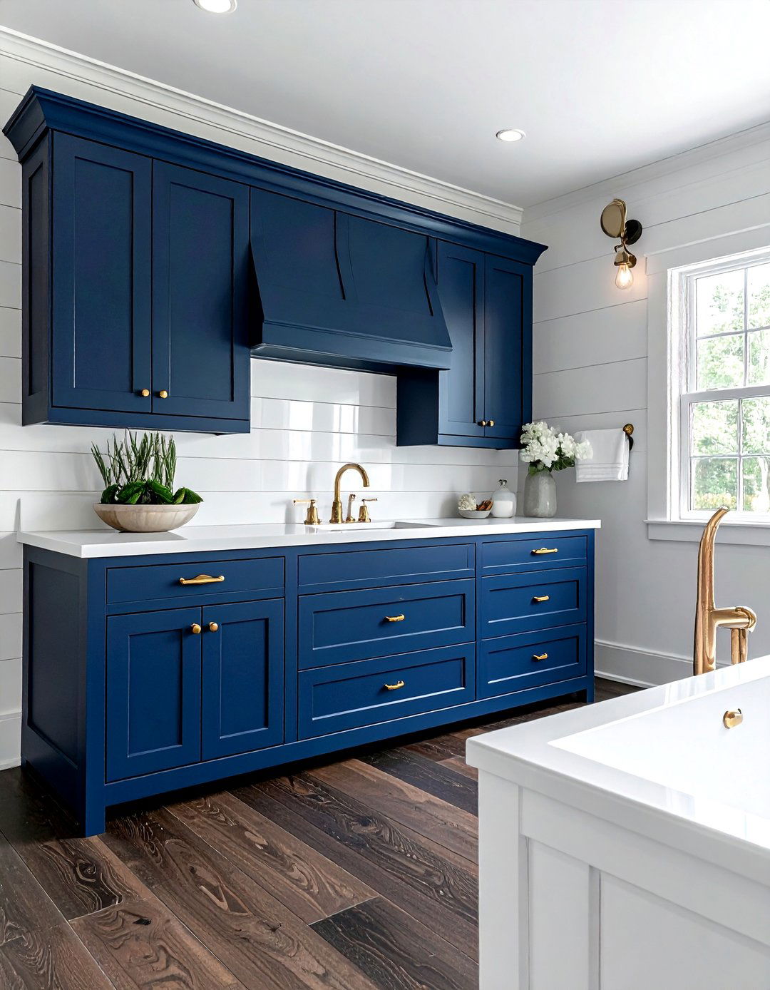 Navy Blue Farmhouse Vanity - 30 farmhouse bathroom vanity ideas