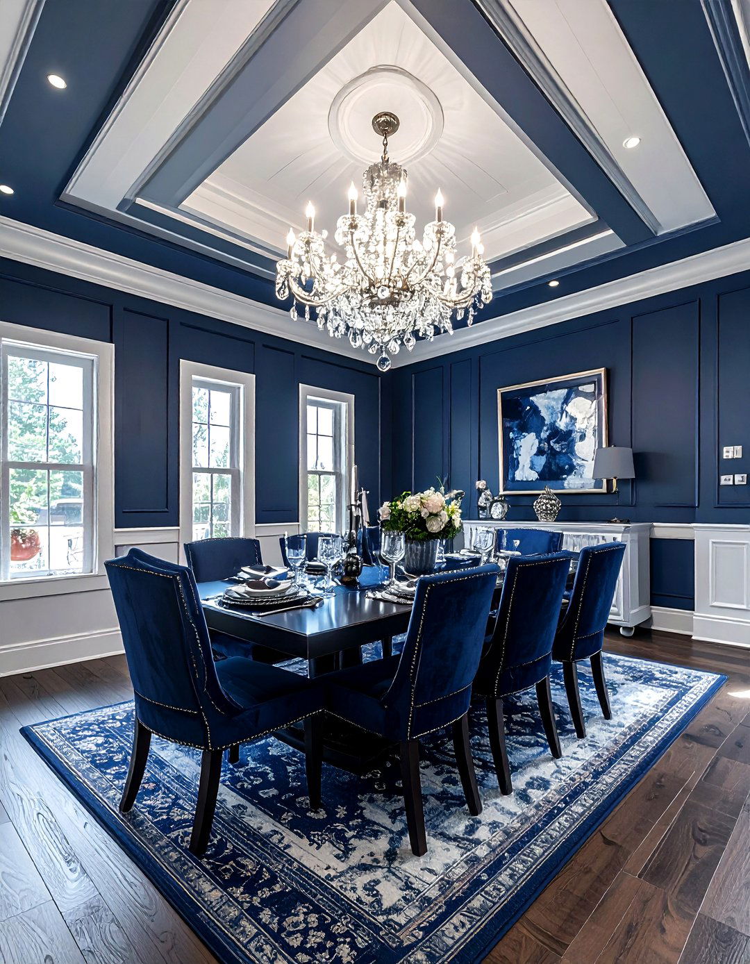 Navy Blue Formal Dining - 30 regal dining room ideas