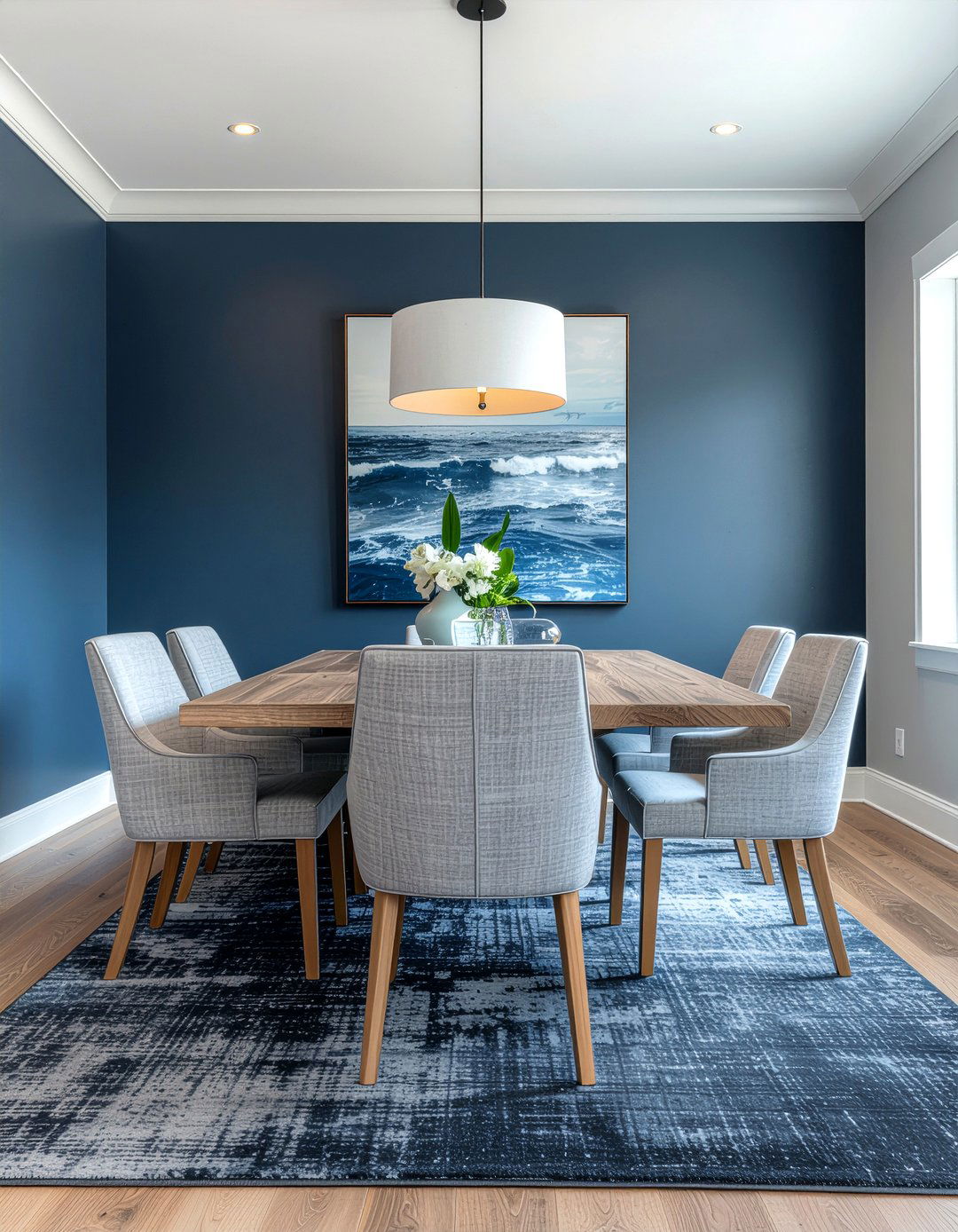 Navy Blue Grey Color Scheme - 30 navy blue dining room ideas