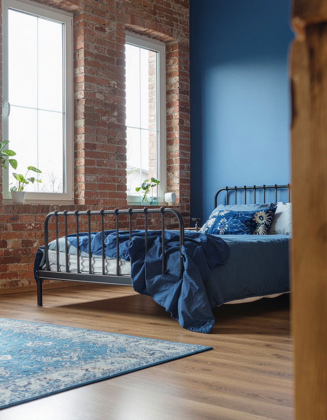 Navy Blue Industrial Bedroom - 30 bedroom navy walls