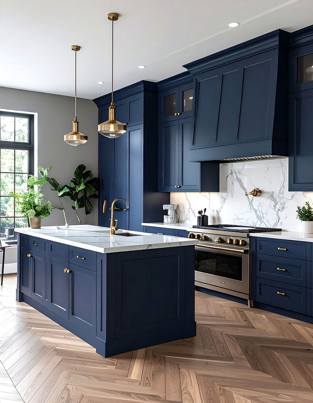 Navy Blue Kitchen - 30 British kitchen ideas