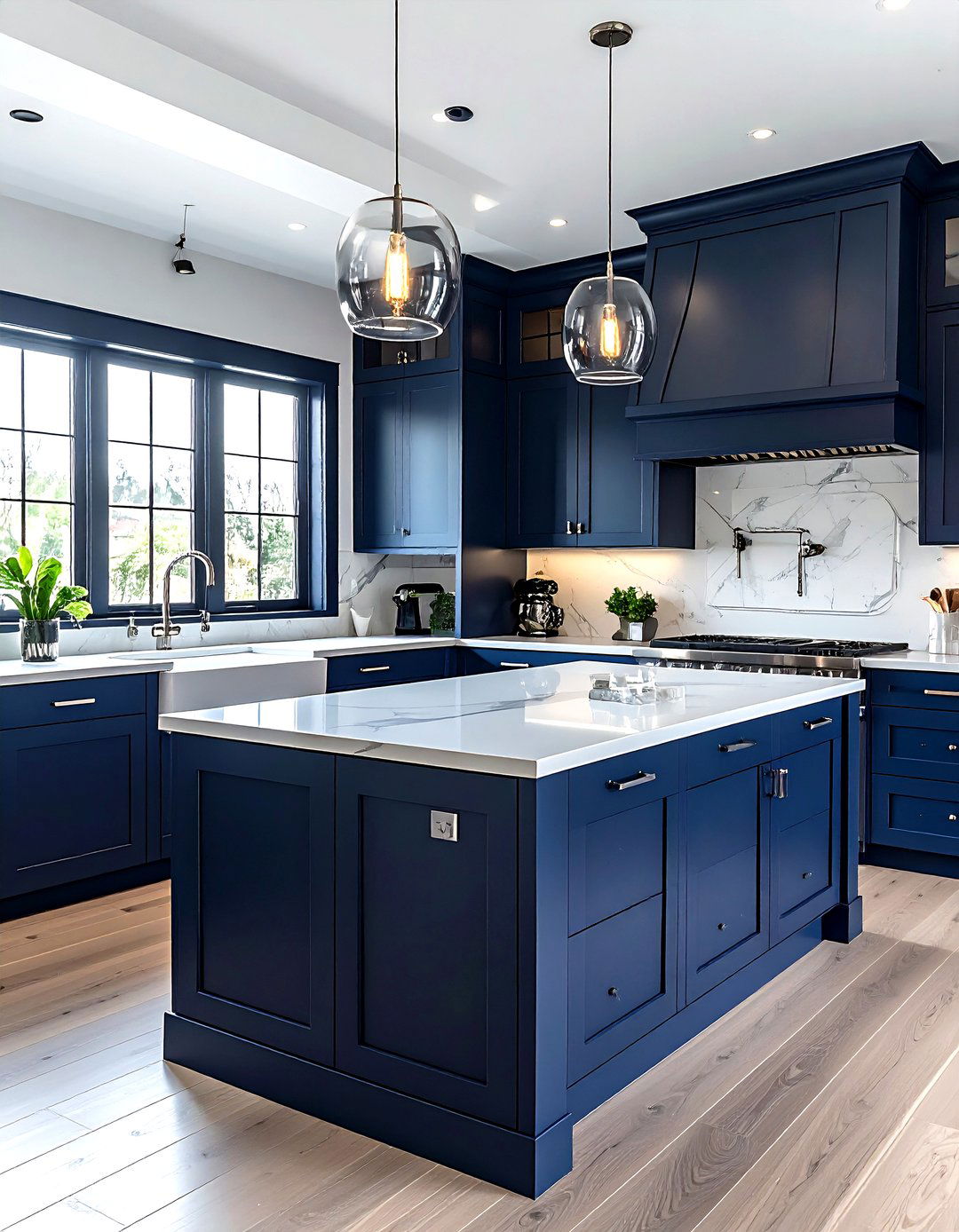 Navy Blue Kitchen - 30 kitchen enhancement ideas