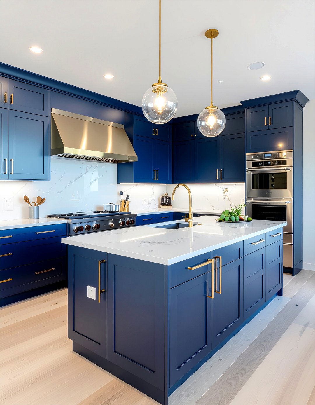 Navy Blue Kitchen - 30 clean-lined kitchen ideas