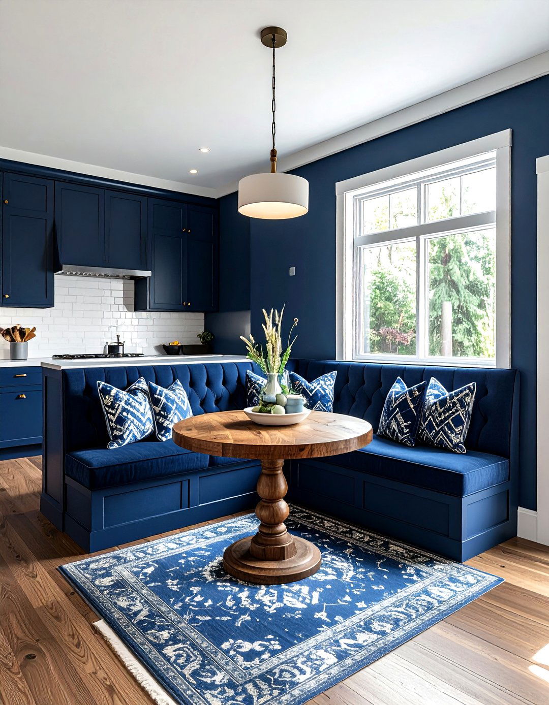 Navy Blue Kitchen Breakfast Nook - 30 navy blue kitchen ideas