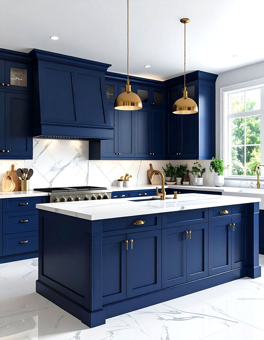 Navy Blue Kitchen Cabinets - 30 kitchen accent color ideas