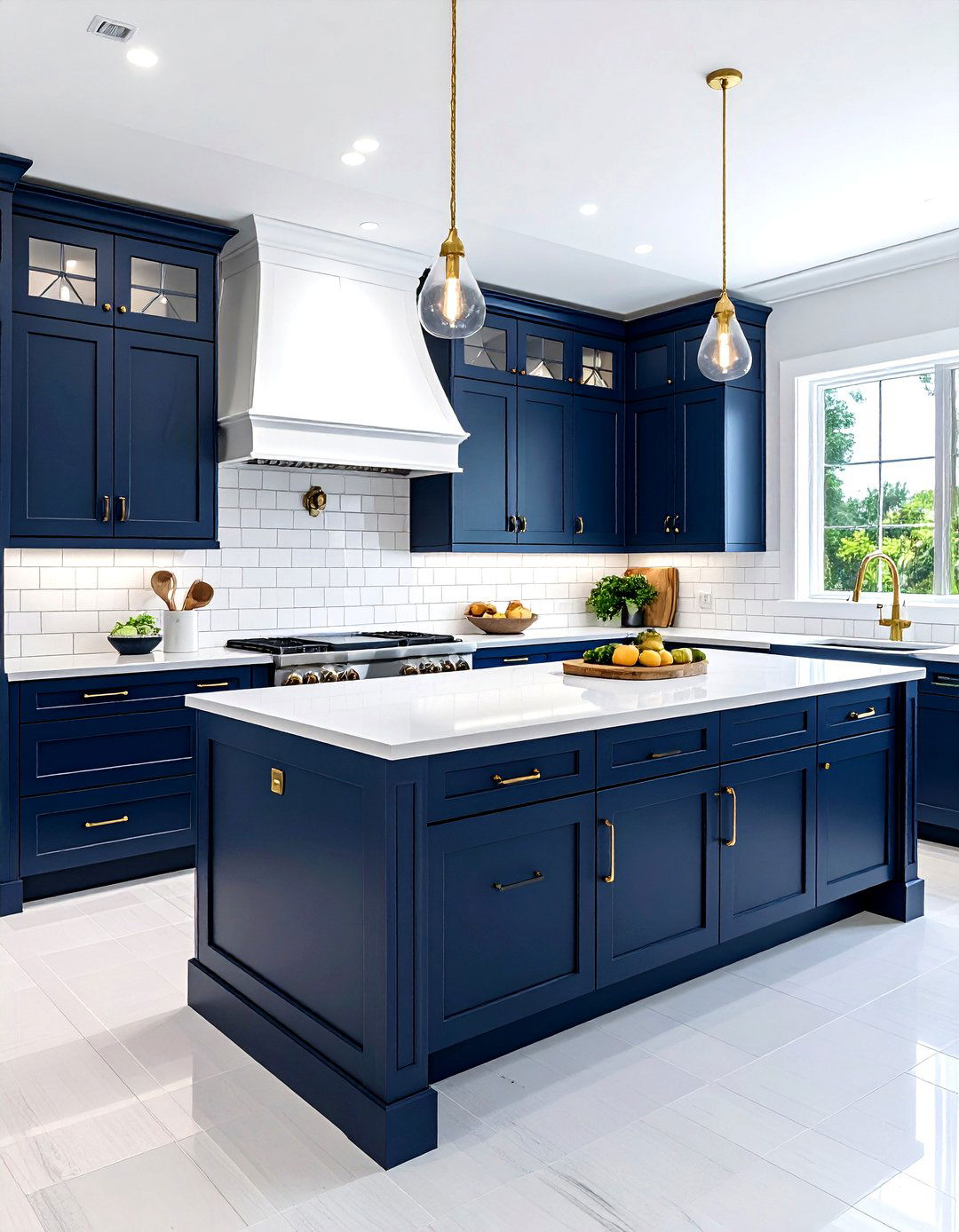 Navy Blue Kitchen Cabinets - 30 kitchen paint ideas