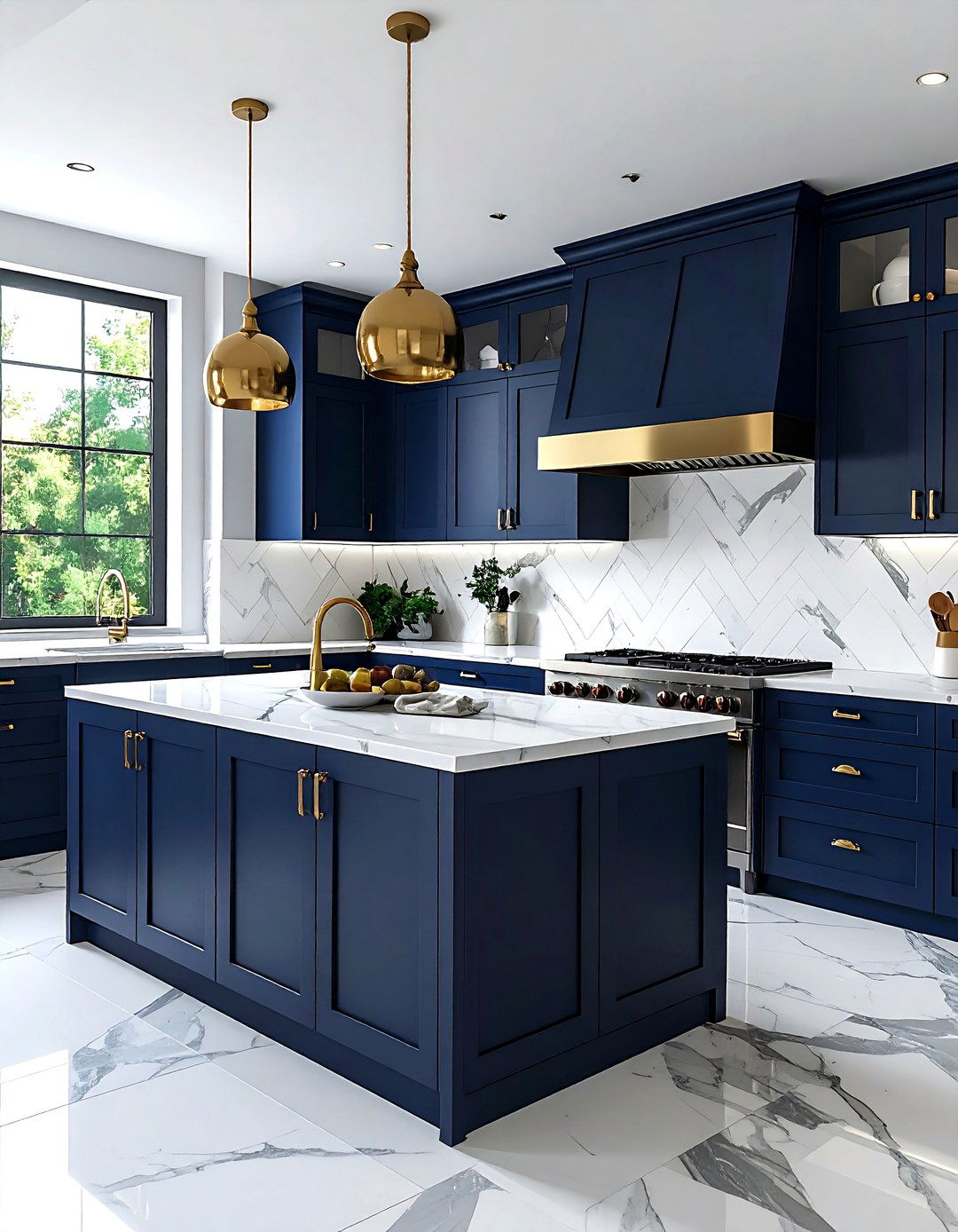 Navy Blue Kitchen Cabinets - 30 kitchen redesign ideas