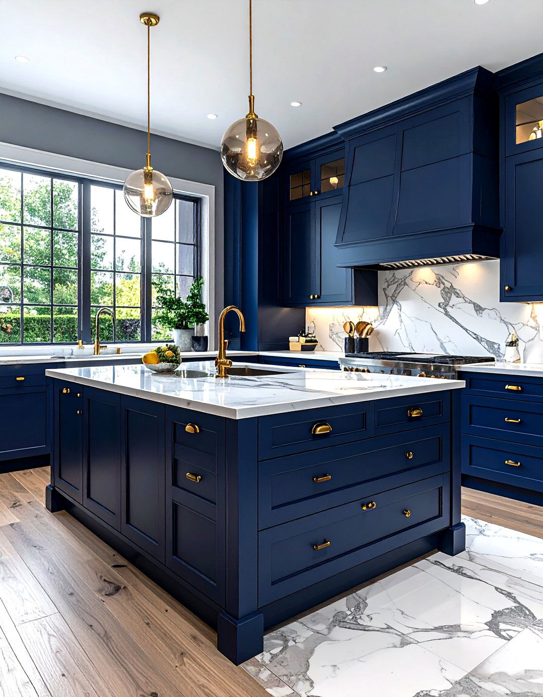 Navy Blue Kitchen Cabinets - 30 luxury kitchen ideas