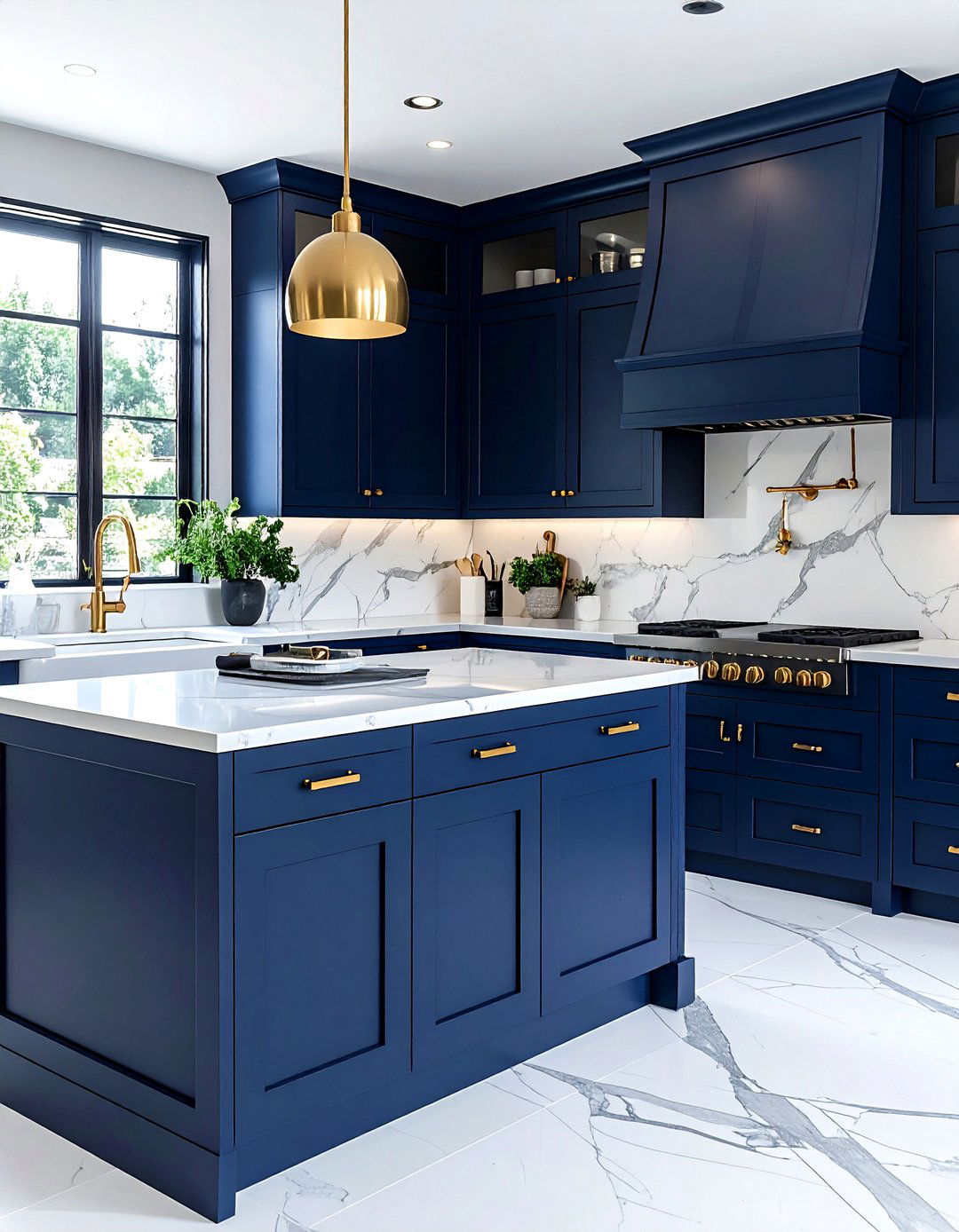 Navy Blue Kitchen Cabinets Gold Hardware - 30 navy blue kitchen ideas