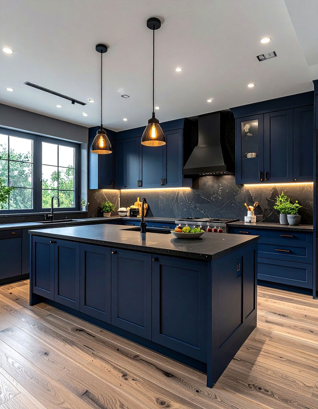 Navy Blue Kitchen Dark Countertops - 30 navy blue kitchen ideas