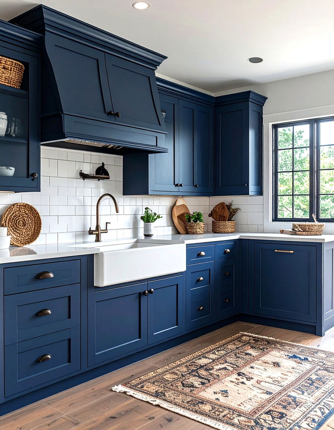 Navy Blue Kitchen Farmhouse Style - 30 navy blue kitchen ideas