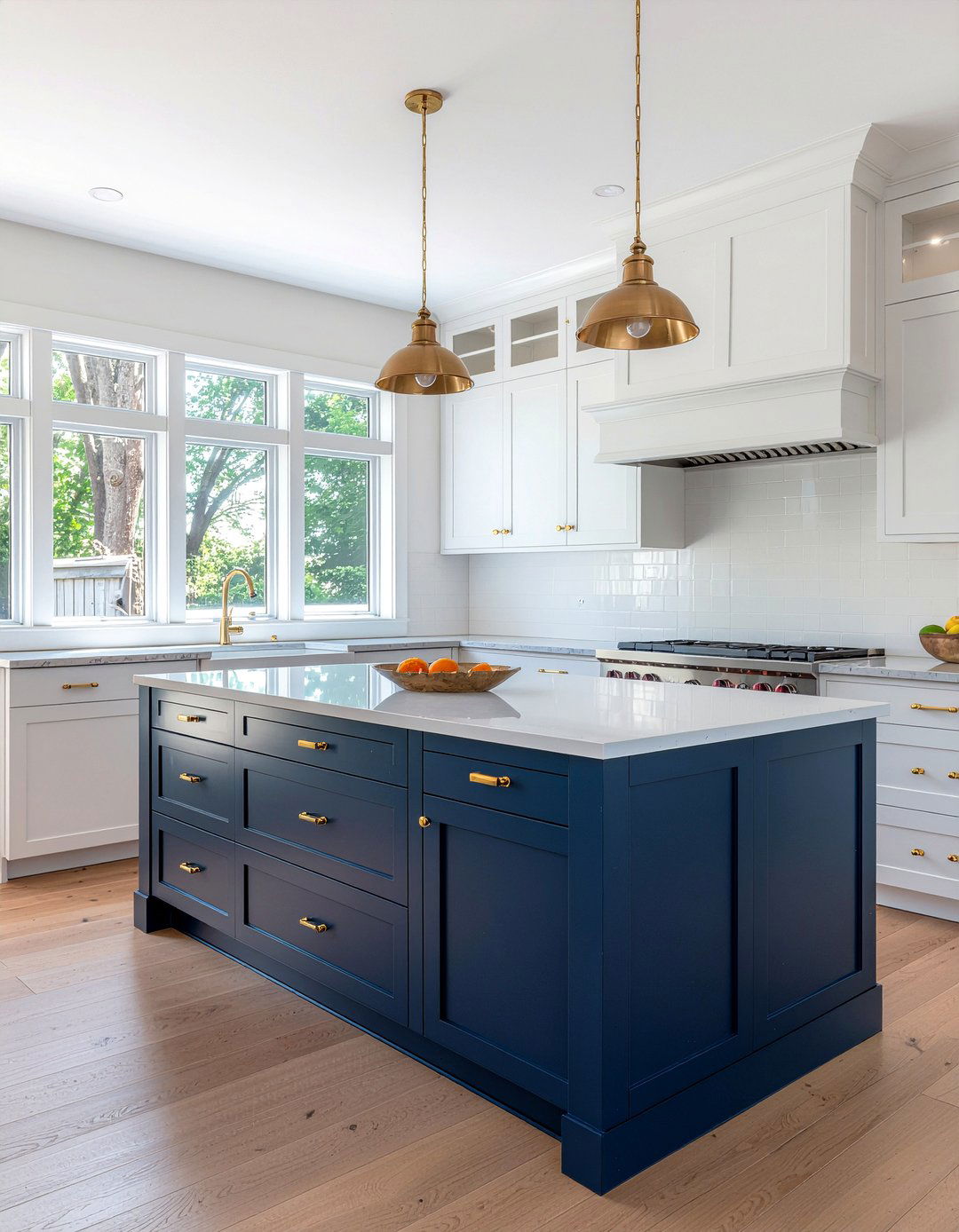 Navy Blue Kitchen Island - 30 DIY kitchen island ideas