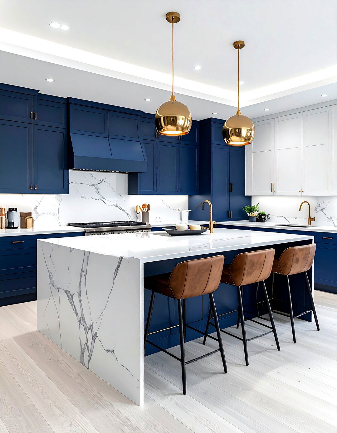 Navy Blue Kitchen Island - 30 Lowes kitchen ideas