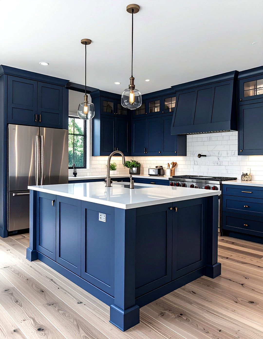 Navy Blue Kitchen Island White Cabinets - 30 navy blue kitchen ideas