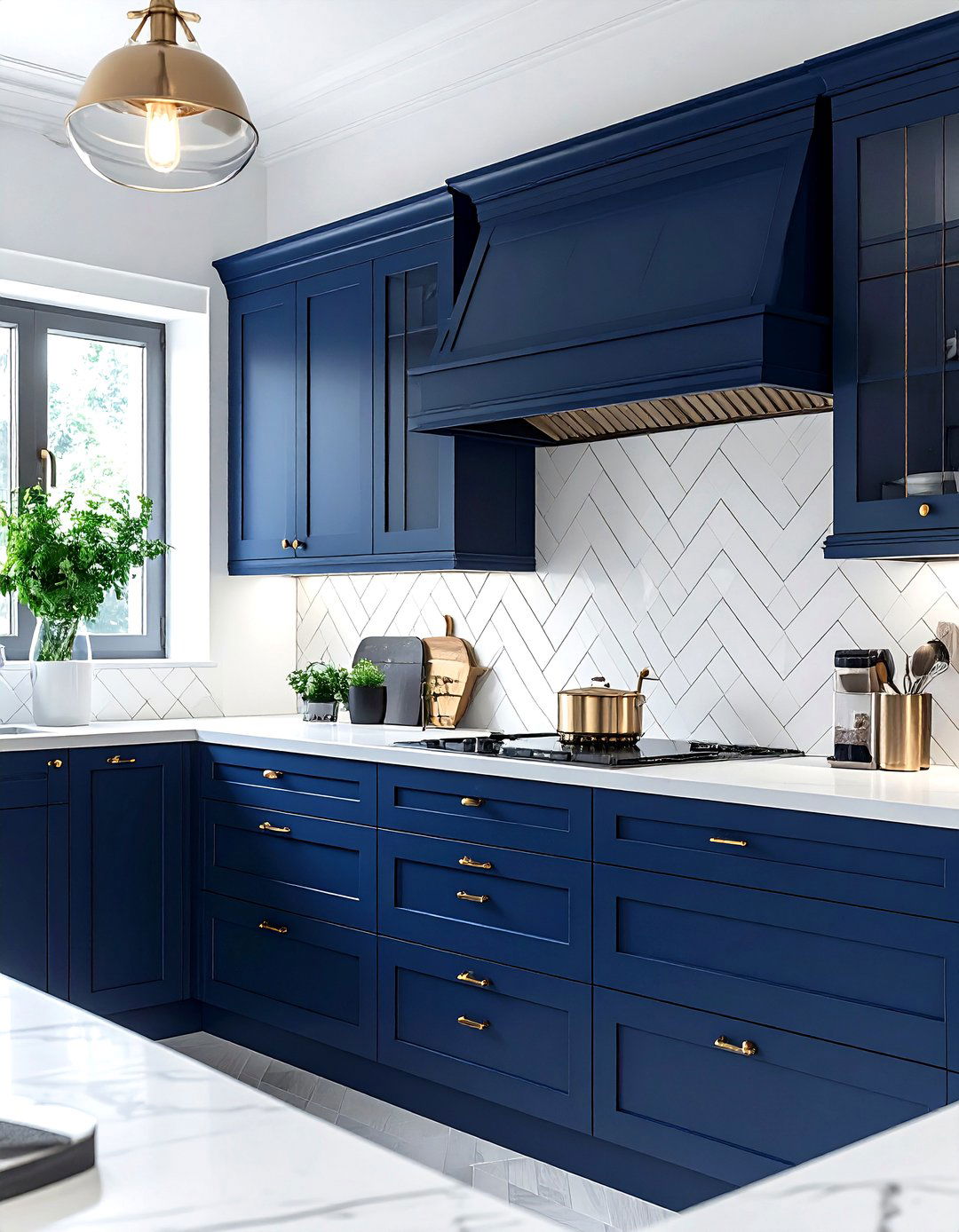 Navy Blue Kitchen Pot Filler - 30 pot filler kitchen ideas