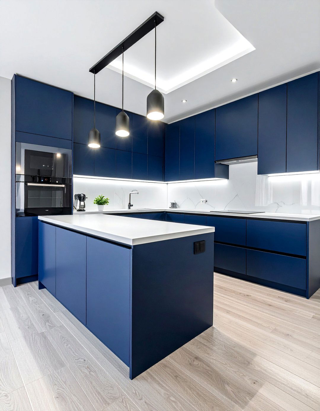 Navy Blue Kitchen Small Space - 30 navy blue kitchen ideas