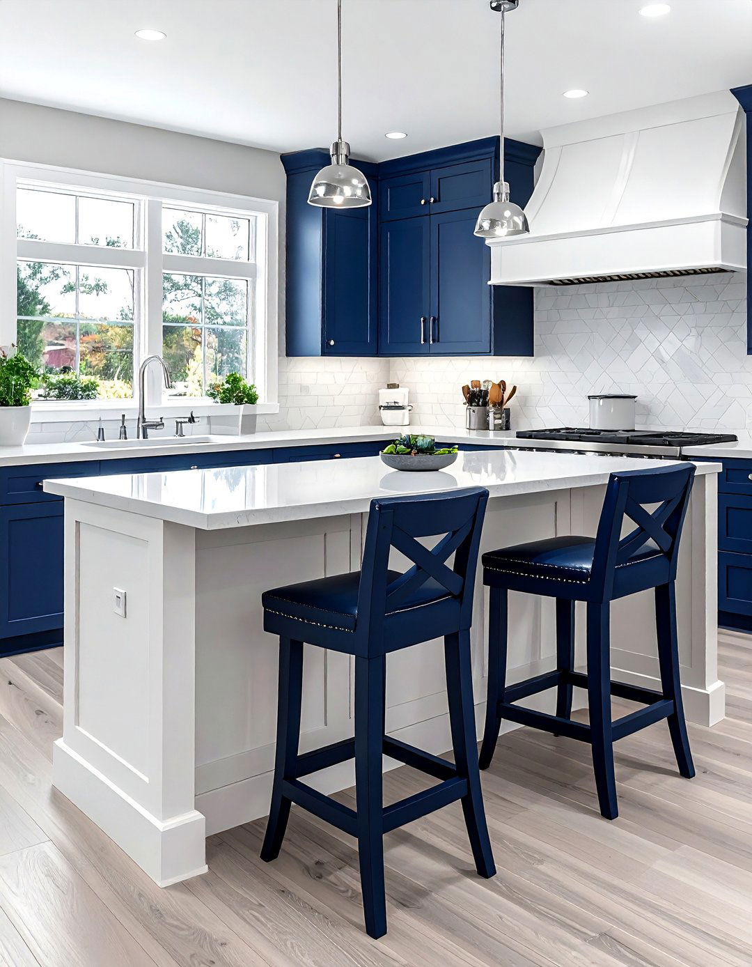 Navy Blue Kitchen Stool - 30 counter stool kitchen ideas