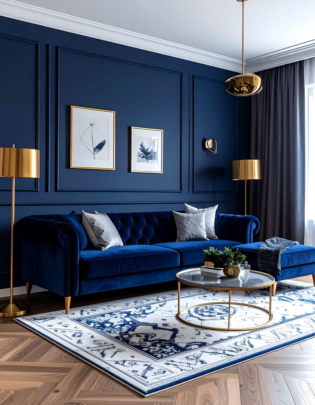 Navy Blue Living Room - 30 blue living room decor ideas