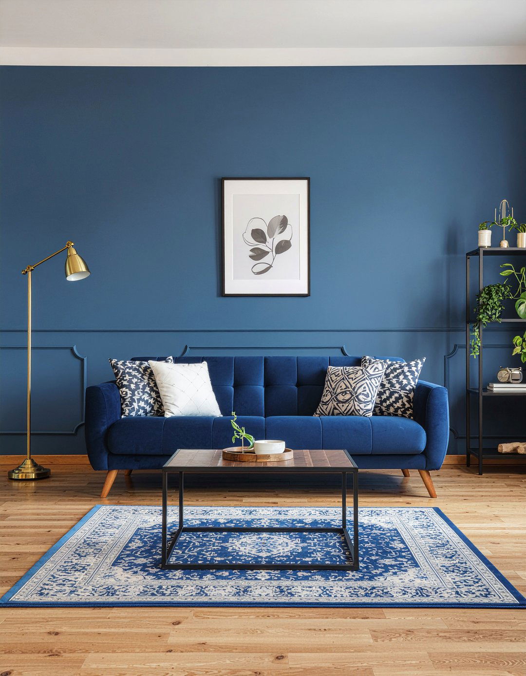 Navy Blue Living Room - 30 masculine living room ideas