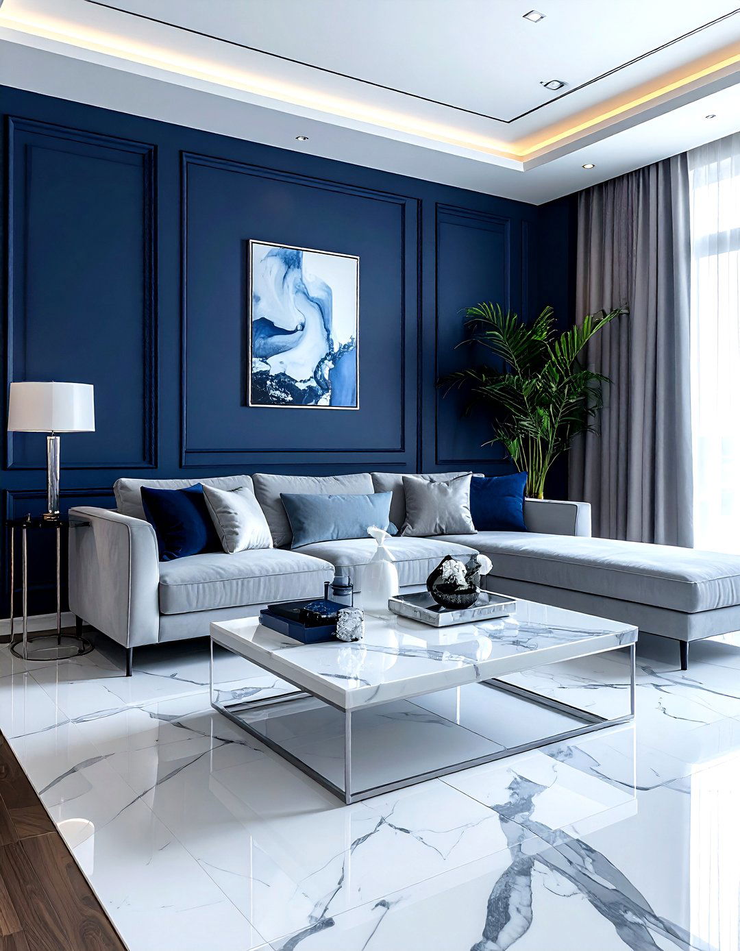 30 Dark Navy Living Room Ideas for a Bold New Atmosphere