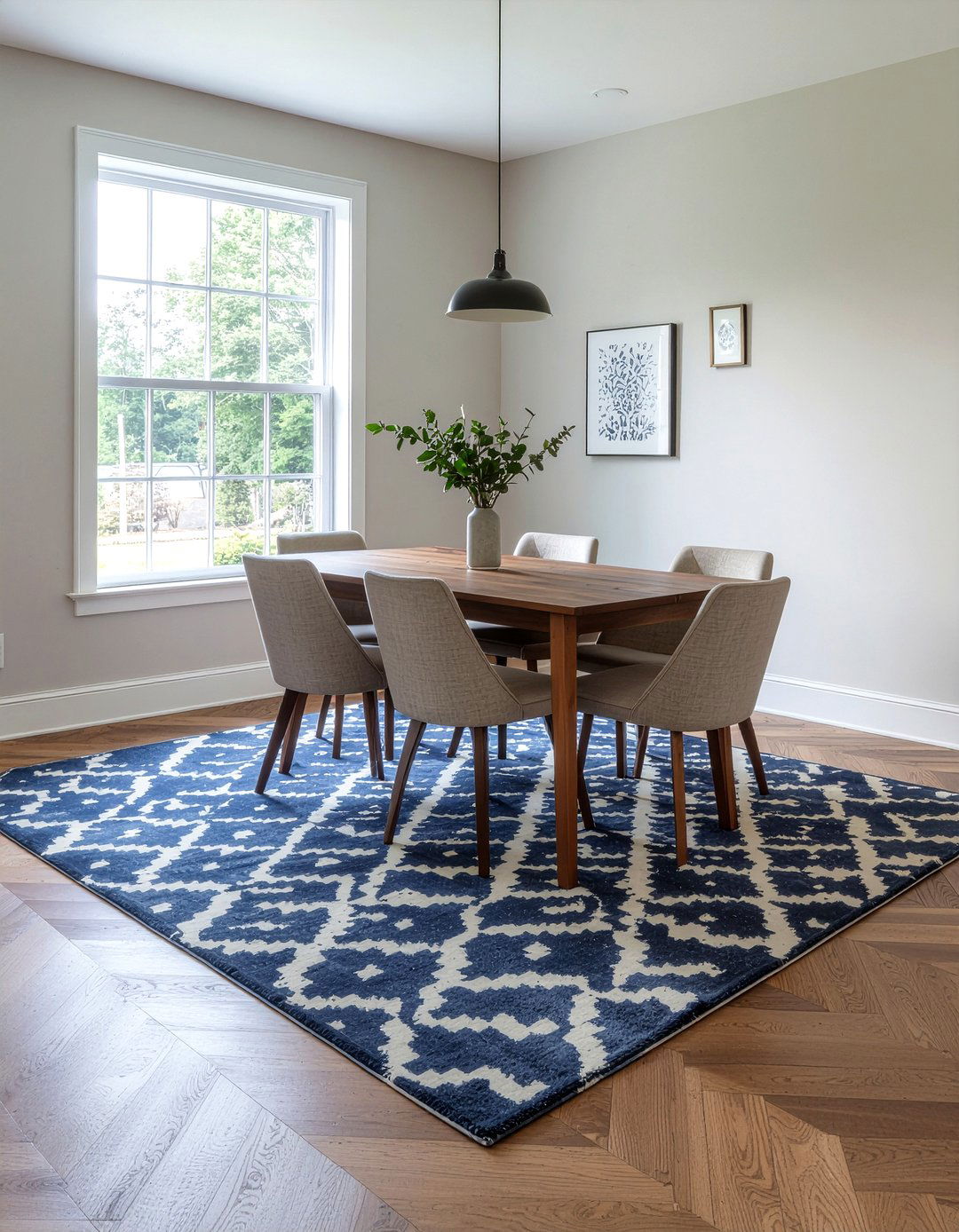 Navy Blue Marble Top Table - 30 navy blue dining room ideas