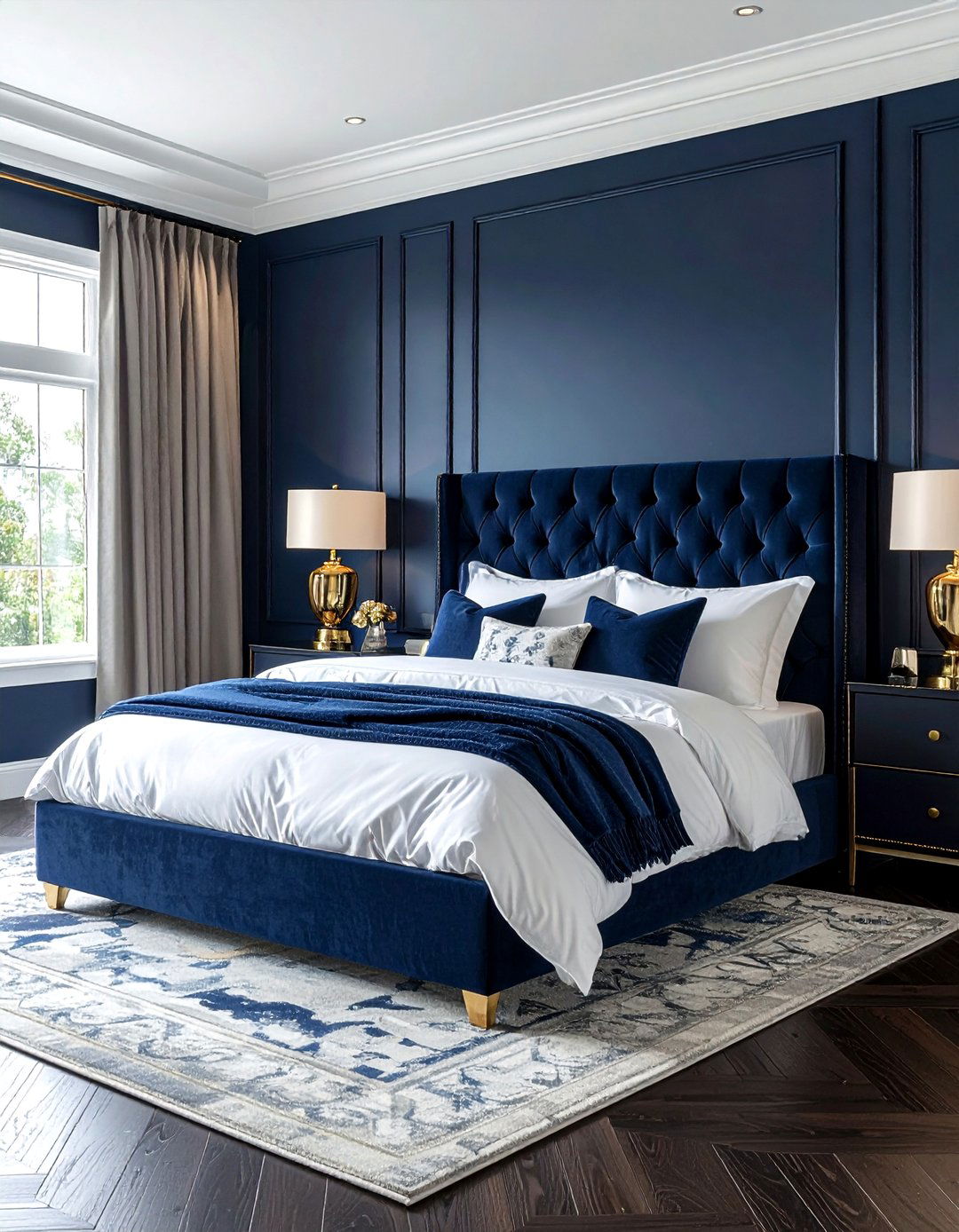 Navy Blue Master Bedroom - 30 cool blue bedroom ideas