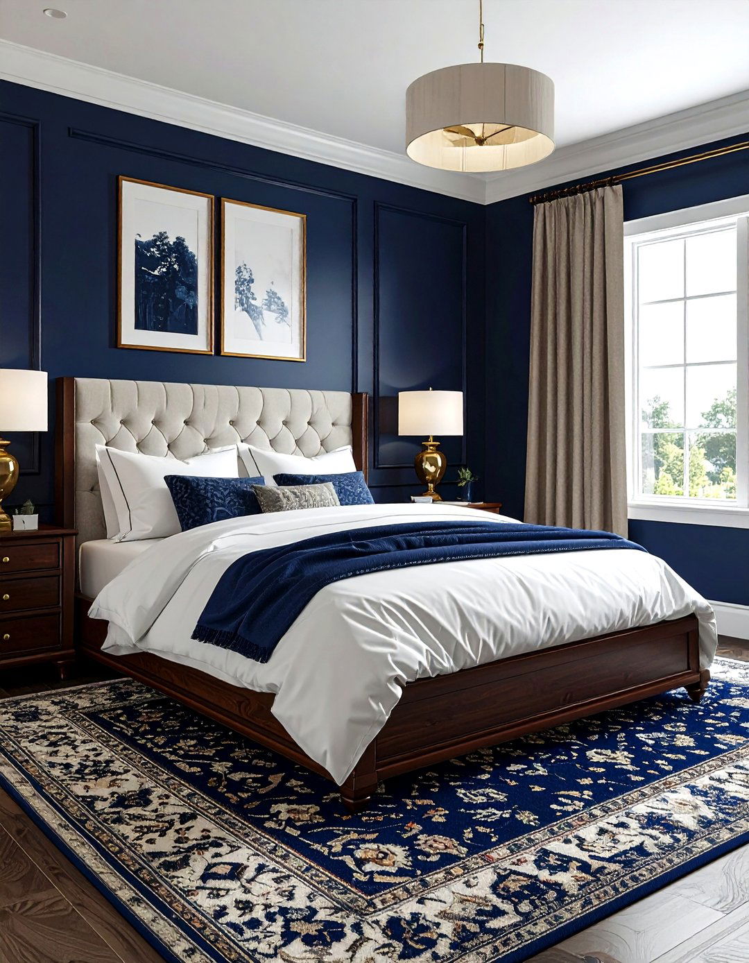 Navy Blue Master Bedroom - 30 traditional navy bedroom ideas