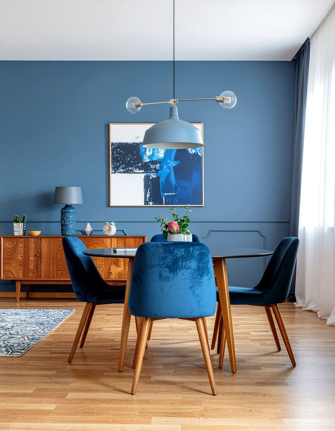 Navy Blue Mid Century Furniture - 30 navy blue dining room ideas