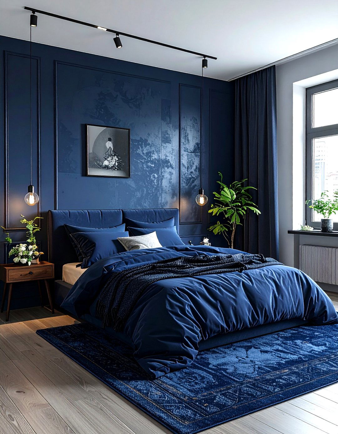 30 Industrial Navy Bedroom Ideas for a Deep and Relaxing Style