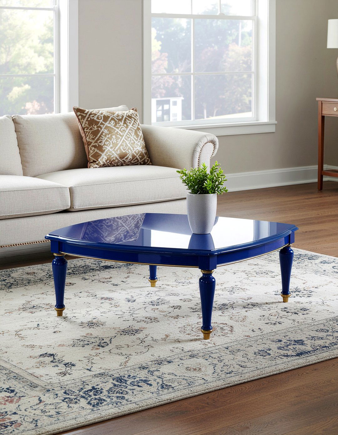Navy Blue Nesting Coffee Table - 30 living room nesting coffee tables