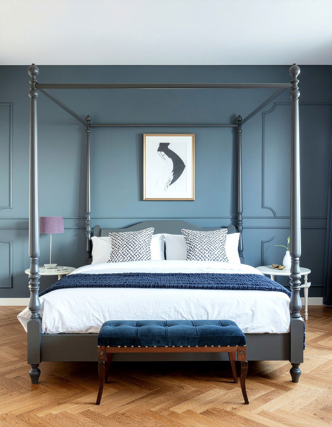 Navy Blue Paneling Bedroom - 30 bedroom navy walls