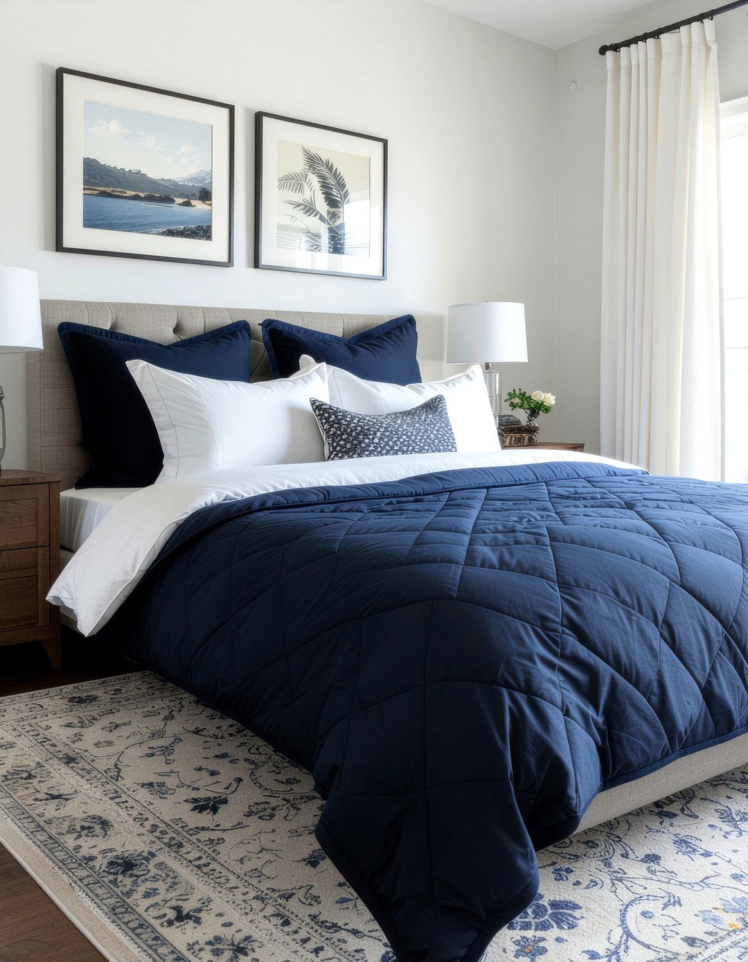 Navy Blue Quilt - 30 bedroom quilts