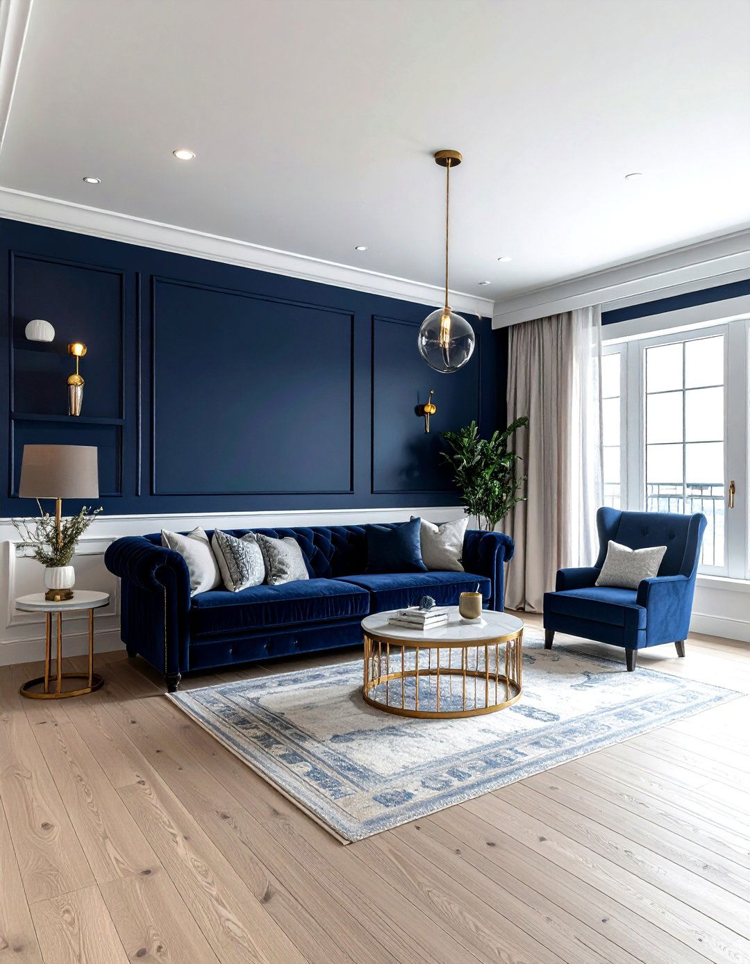 Navy Blue Room - 30 ocean decor ideas